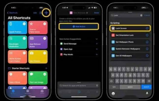 仓山苹果14锁屏维修店分享iPhone14升级iOS16.4后如何创建锁屏快捷方式 