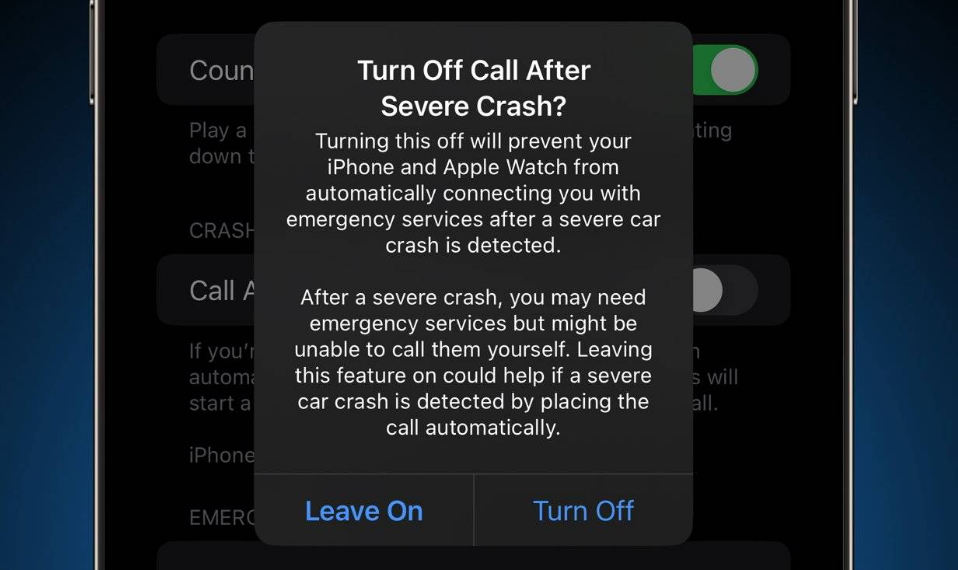 仓山苹果14维修分享 iPhone 14 和 Apple Watch 上关闭崩溃检测 